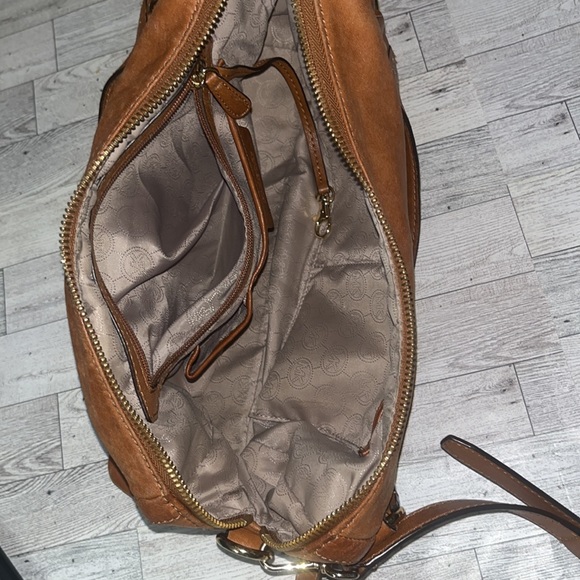 Michael Kors brown leather satchel crossbody bag - Picture 9 of 12